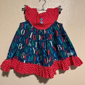 Eleanor Rose Dress Size 2T Alphabet Print School learning